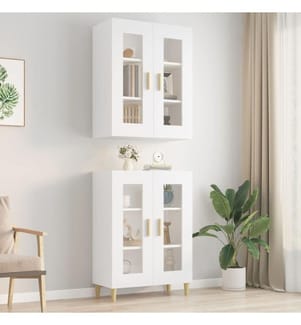Armoire murale suspendue Blanc 69,5x34x90 cm