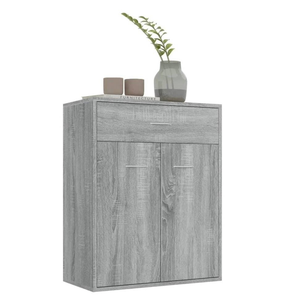 Sideboard Grau Sonoma 60x30x75 cm Holzwerkstoff