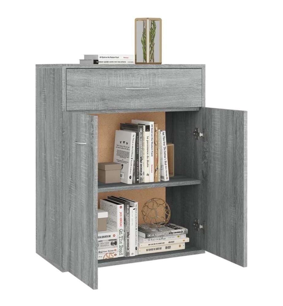 Sideboard Grau Sonoma 60x30x75 cm Holzwerkstoff