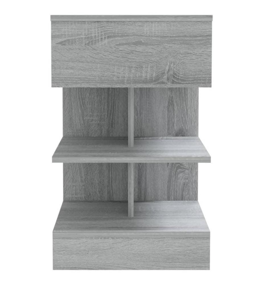Nachttische 2 Stk. Grau Sonoma 40x35x65 cm Holzwerkstoff