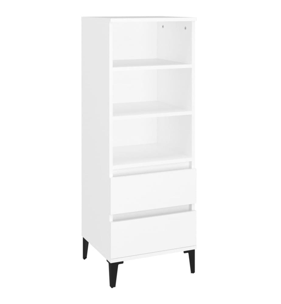 Highboard Weiss 40x36x110 cm Holzwerkstoff