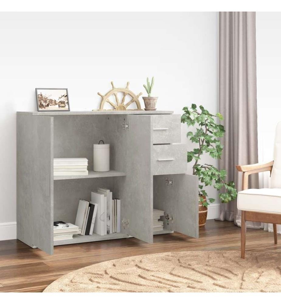 Sideboard Betongrau 91x29,5x75cm Holzwerkstoff
