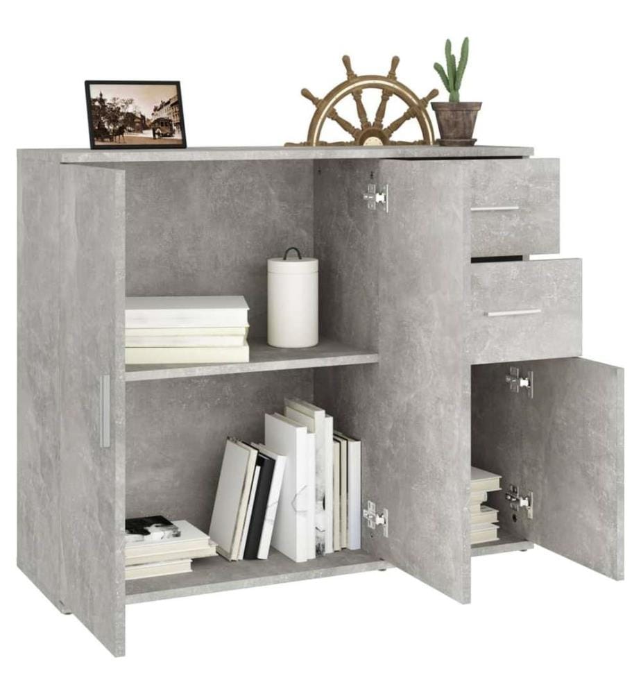 Sideboard Betongrau 91x29,5x75cm Holzwerkstoff