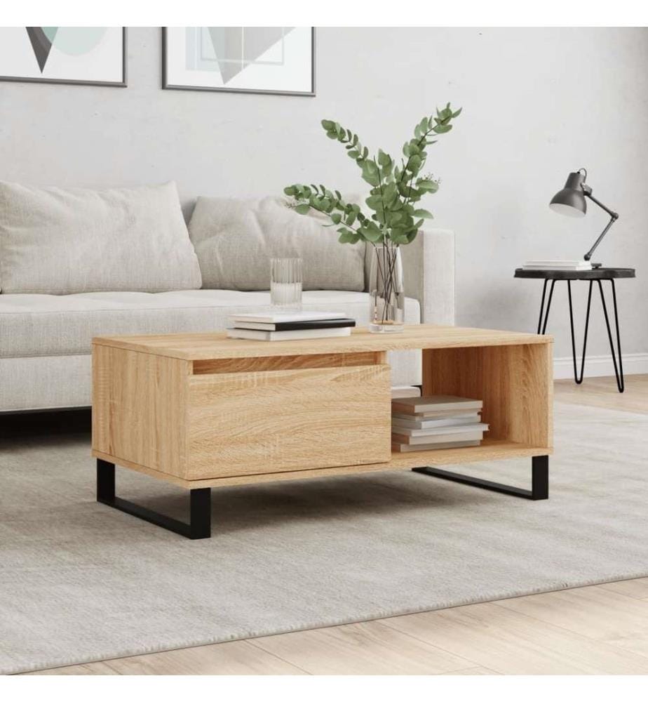 Table basse Chêne sonoma 90x50x36,5 cm Bois d'ingénierie
