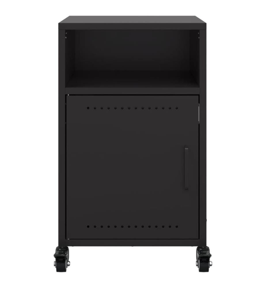 Tables de chevet 2 pcs noir 36x39x59 cm acier