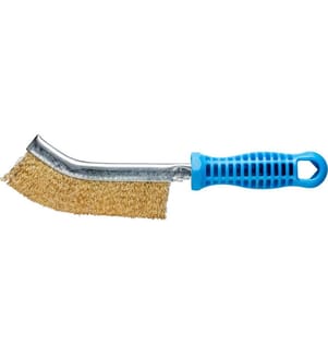 Pferd - Handbürste gebogen, Messing