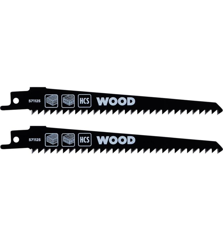 KWB - Säbelsägeblätter-Set HCS Holz, kurve 2-tlg 152 mm