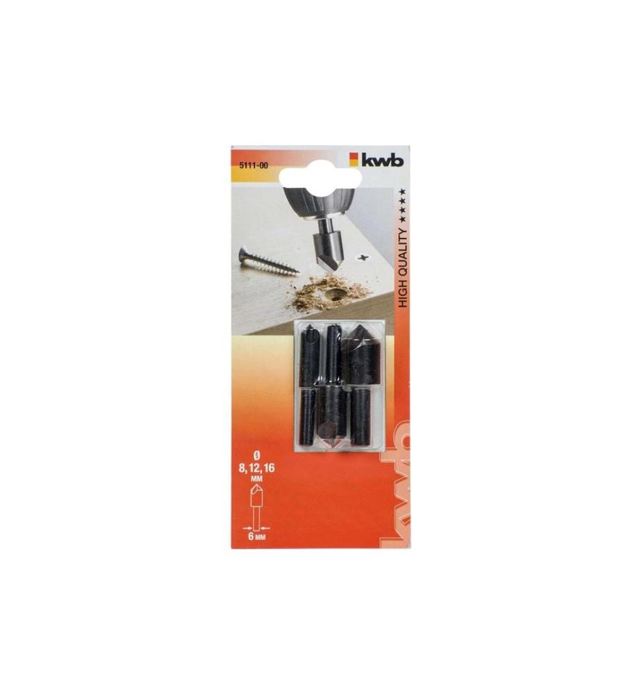 KWB - Kits de forets aléseurs 42712 coupe simple, 3 pièces