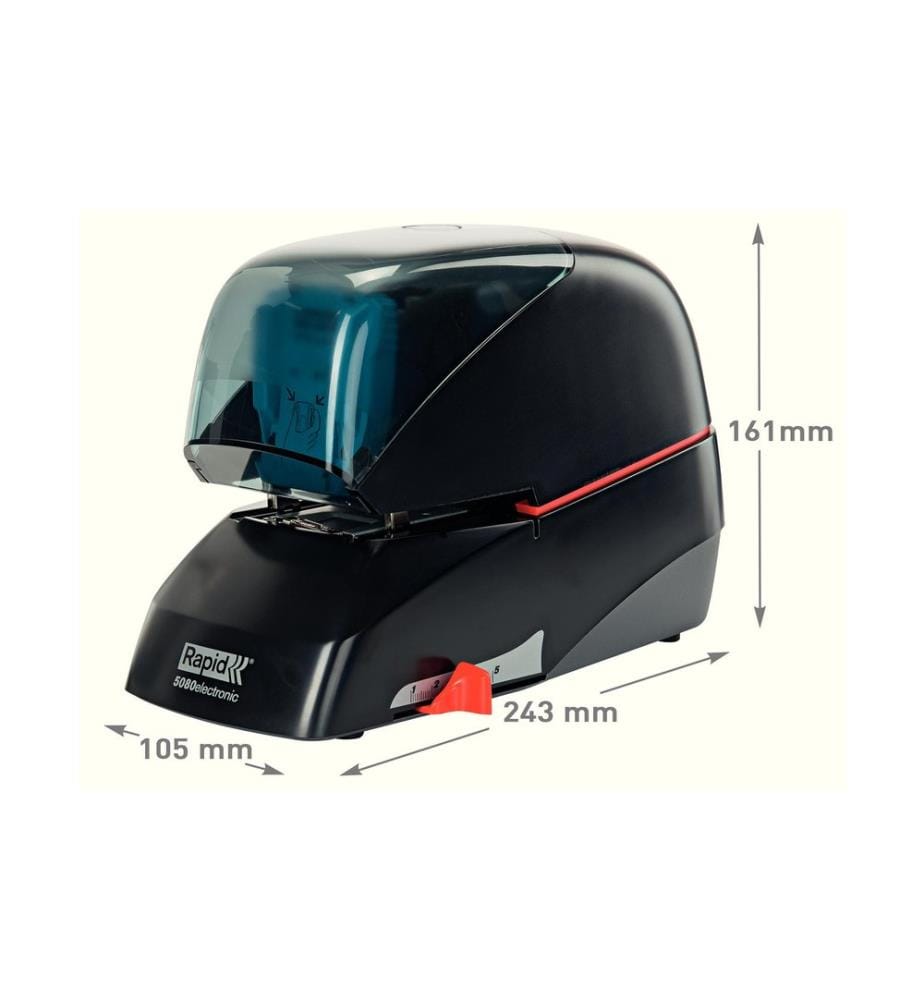 Rapid - Elektrisches Heftgerät Supreme 5080E, Schwarz