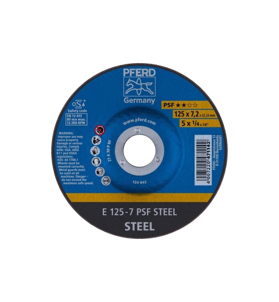 Pferd - Schruppscheiben E 125 x 7.2 x 22.23 mm