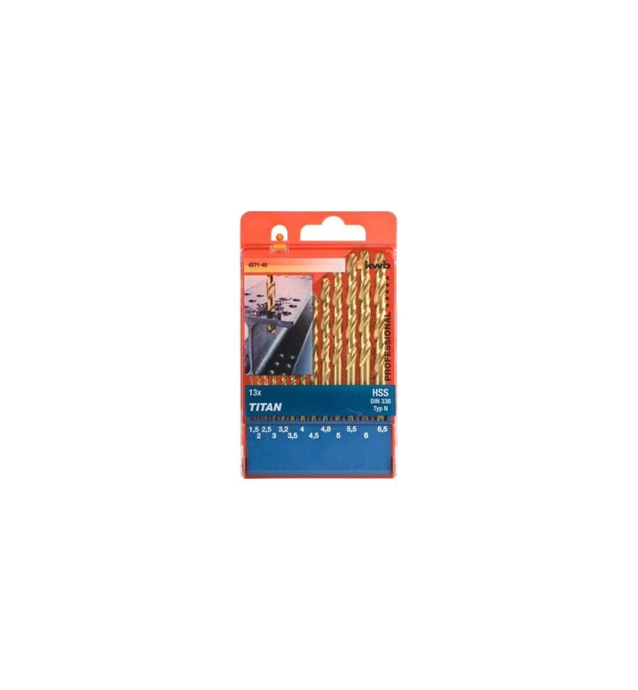 KWB - Bohrer-Set Titan HSS 1.5-6.5 mm 13-teilig