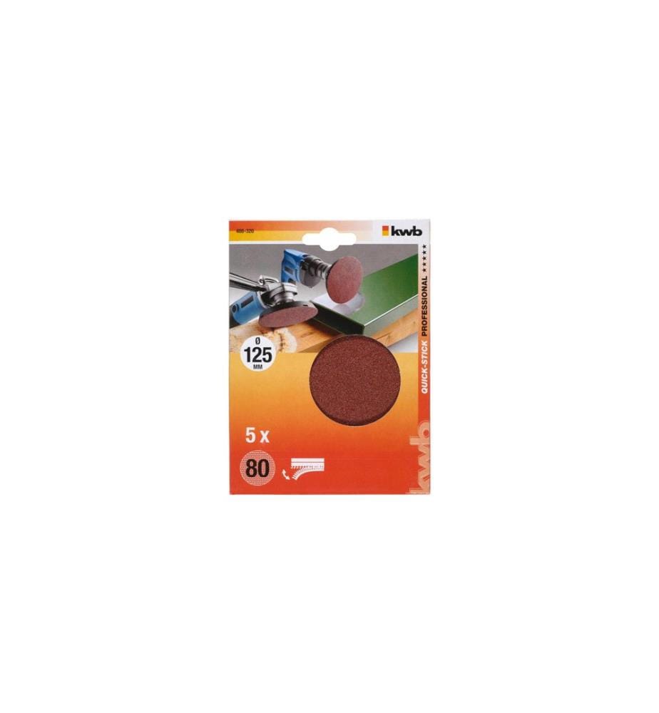 KWB - Disque auto-agrippant 125 mm K80 non perforé