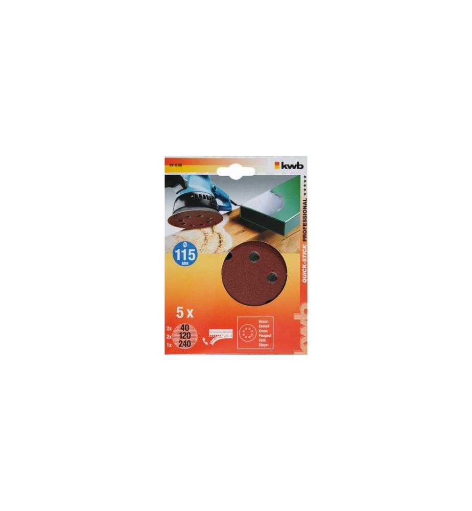 KWB - Schleifscheibe 115 mm sortiert