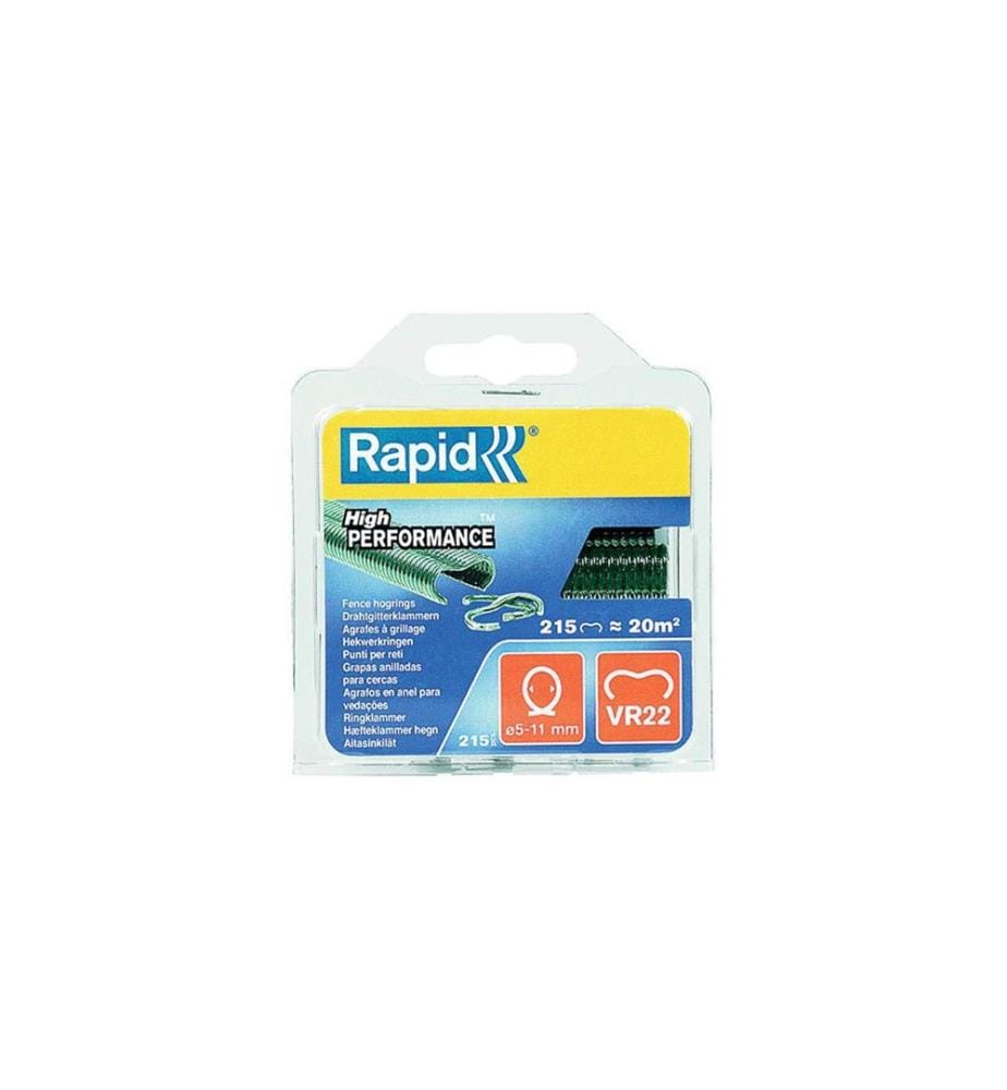 Rapid - Agrafes à grillage VR22  215 pièces, vert
