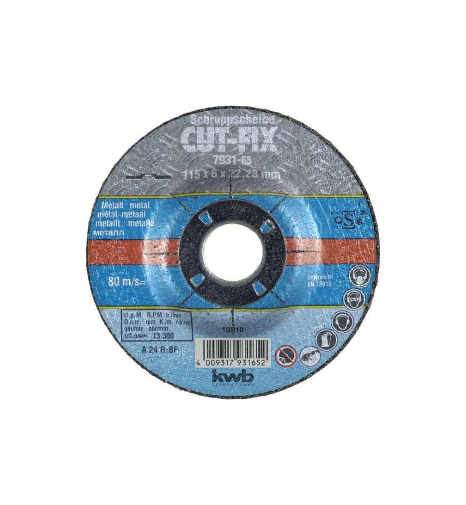 KWB - Disque à ébarder CUT-FIX, Métal Ø 115 x 6.0 mm