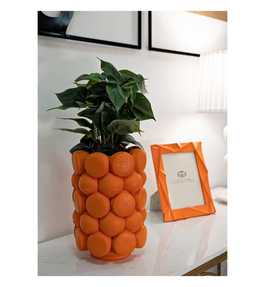 Vase Orange Ø 19 x 28 cm - Orange