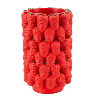 Vase Erdbeere Ø 20 x 32 cm - Rot