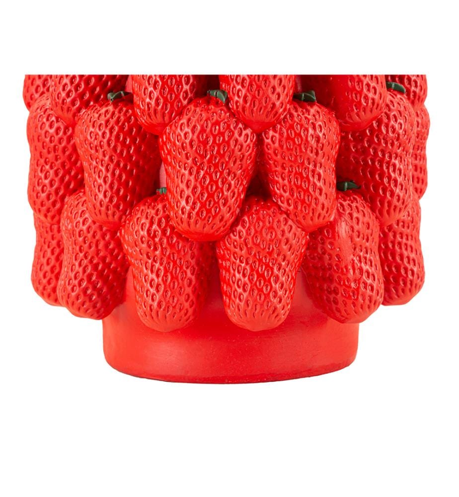 Vase Erdbeere Ø 20 x 32 cm - Rot