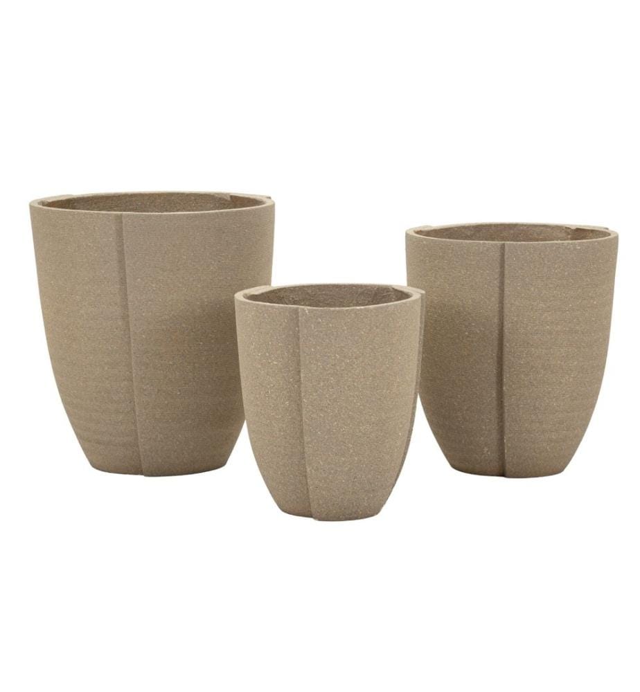 Ensemble de 3 cache-pots Peru Extérieur - Gris