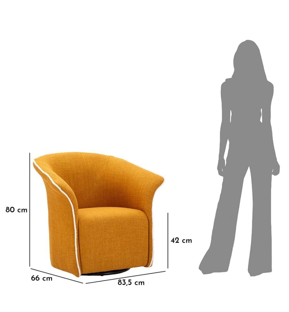 Sessel 83,5 x 66 x 80 cm - Senf