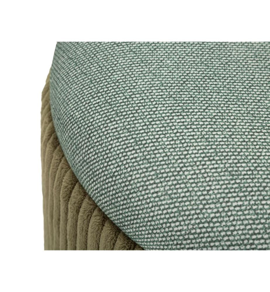 2er-Set Poufs Ø 38 x 38-32 x 28 cm - Grün