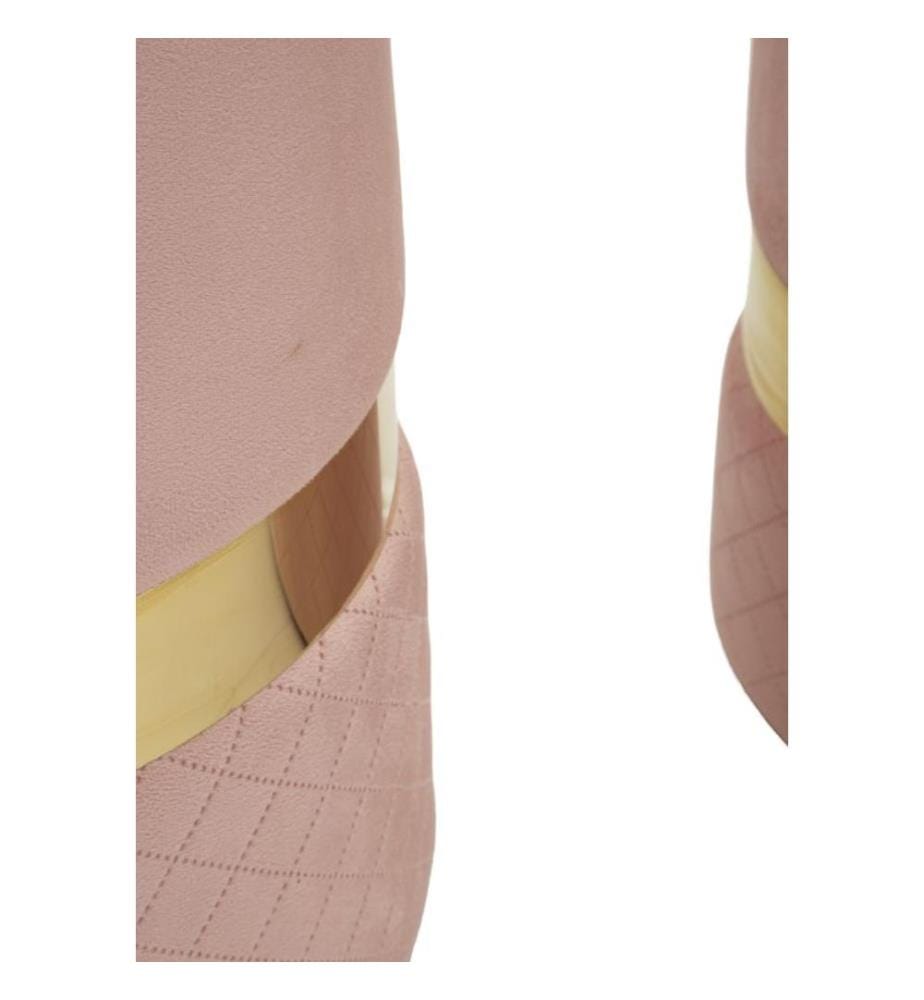 2er-Set Sheffield Aufbewahrungshocker Ø37 x 42 cm und Ø28 x 35 cm - Rosa