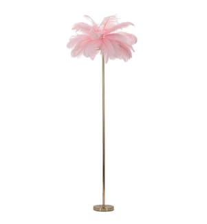 Stehleuchte Palm Pink cm Ø 55 x 160 - Rosa und Gold