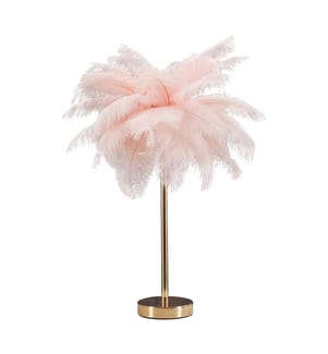 Tischlampe Palm Rosa Ø 40 x 55 cm - Rosa und Gold