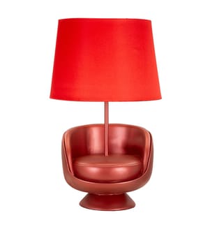 Tischlampe Midcentury Rot Ø 26 x 43 cm - Rot