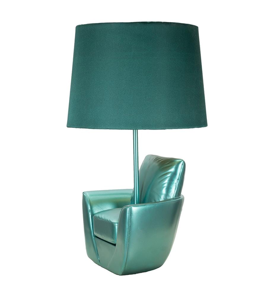 Lampe à Poser Midcentury Turquoise Ø 26 x 43 cm - Turquoise