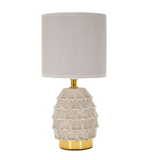 Tischlampe Ø 15 x 30,5 cm - Creme