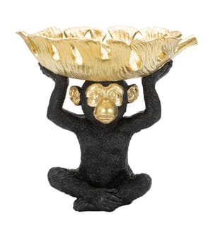 Decor Monkey 25,2 x 21 x 24 - Black And Gold