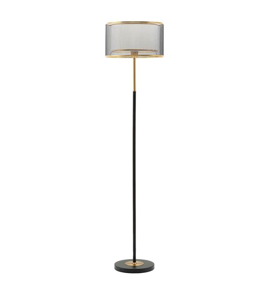 Lampada da terra Livelli cm Ø 35 x 153 - Nero e oro