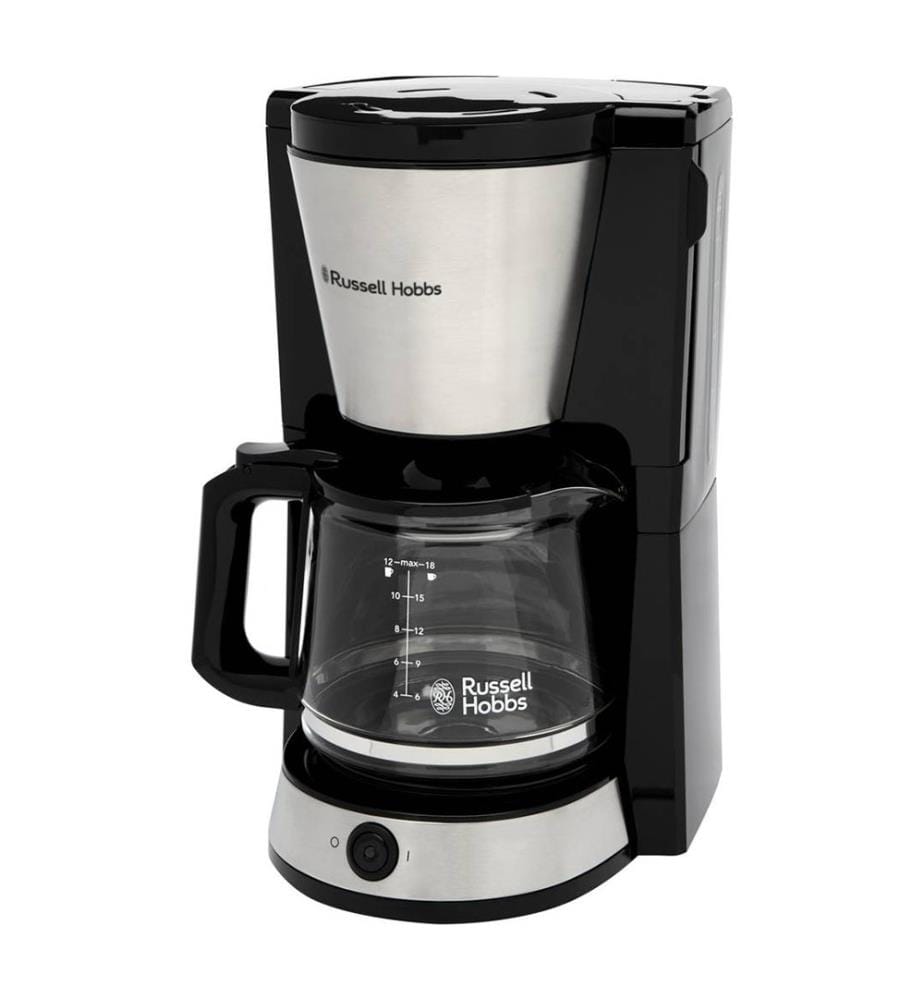 Caffettiera in vetro Heaton - Acciaio inox e nero