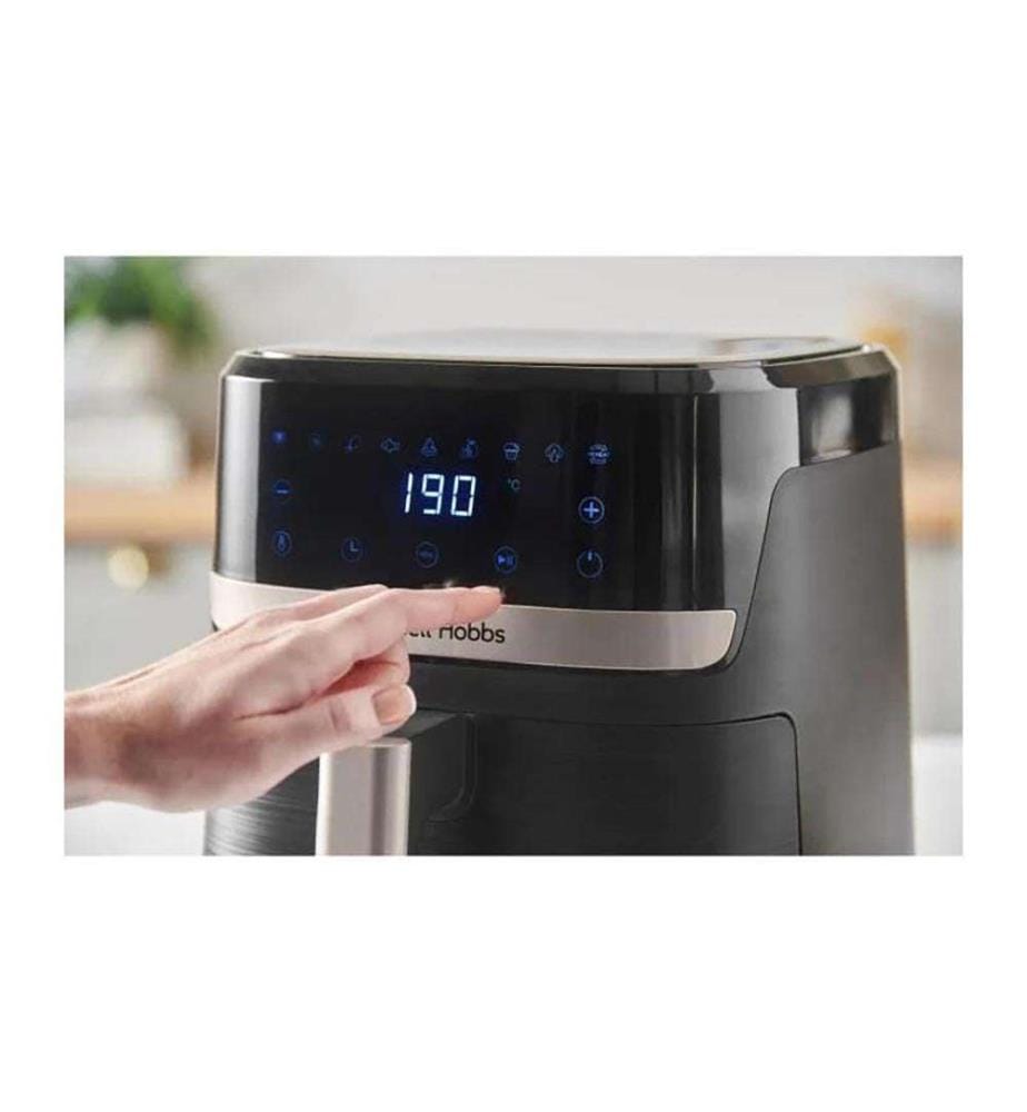 Russell Hobbs SatisFry 5,5 L Friggitrice ad aria - Nero con accenti champagne