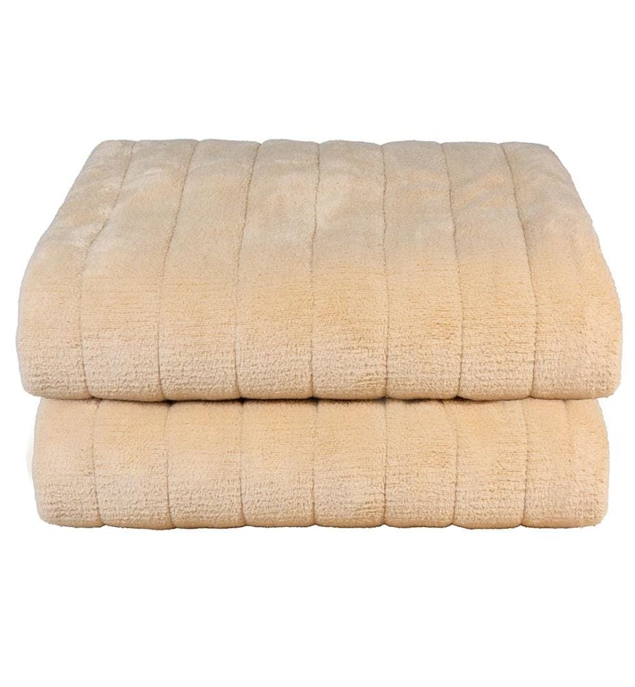 Couverture chauffante en micropolaire (180x130) Beige