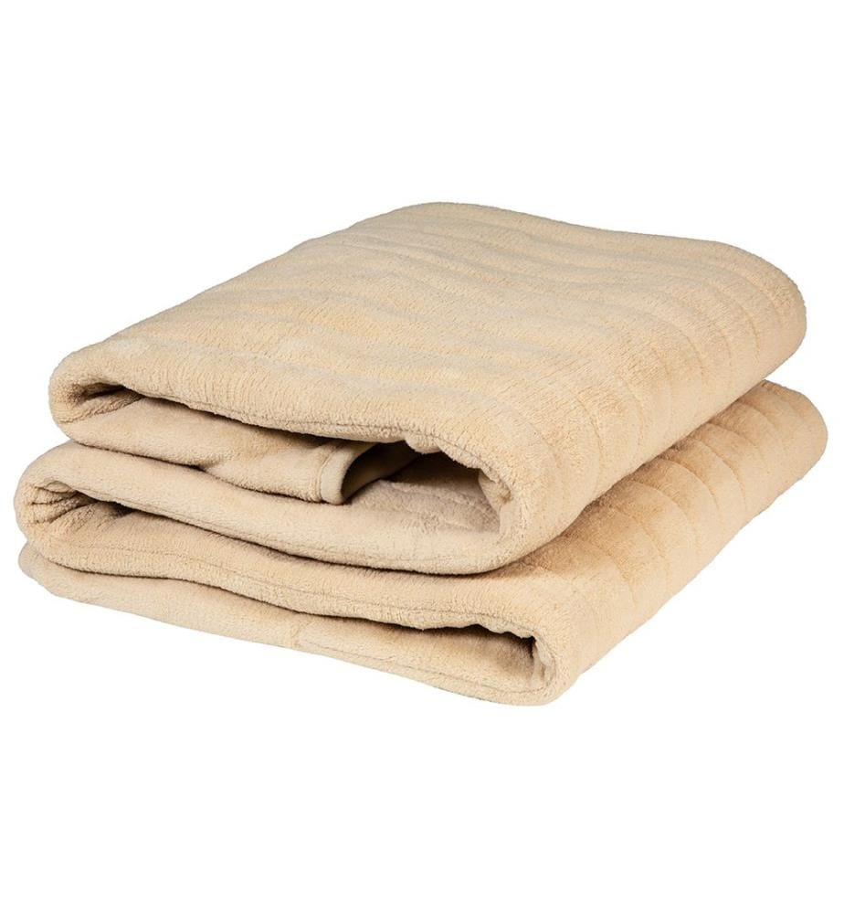 Couverture chauffante en micropolaire (180x130) Beige