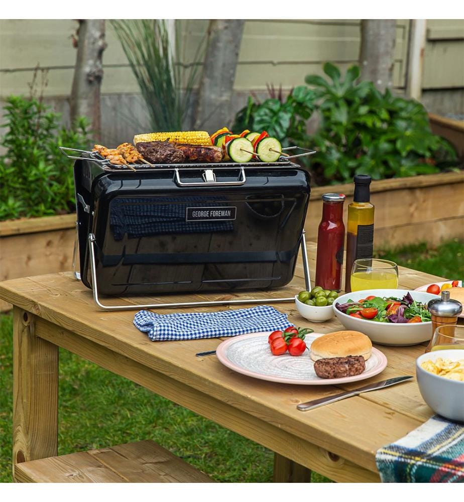 George Foreman BRIEFCASE Barbecue à charbon noir