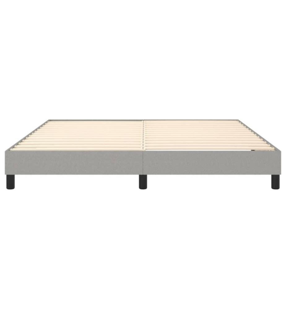 Sommier à ressorts de lit Gris clair 160x200 cm Tissu