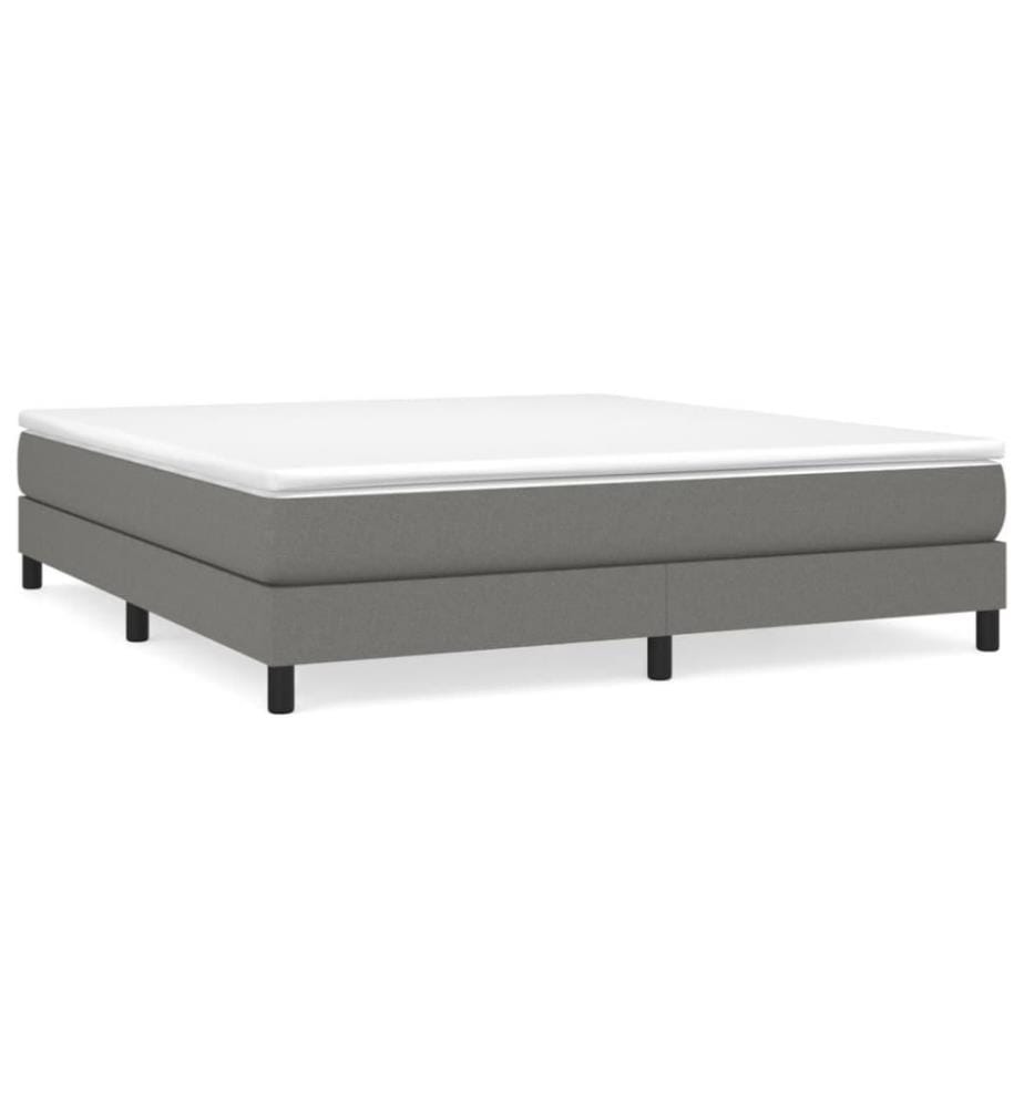 Boxspringbett Dunkelgrau 180x200 cm Stoff
