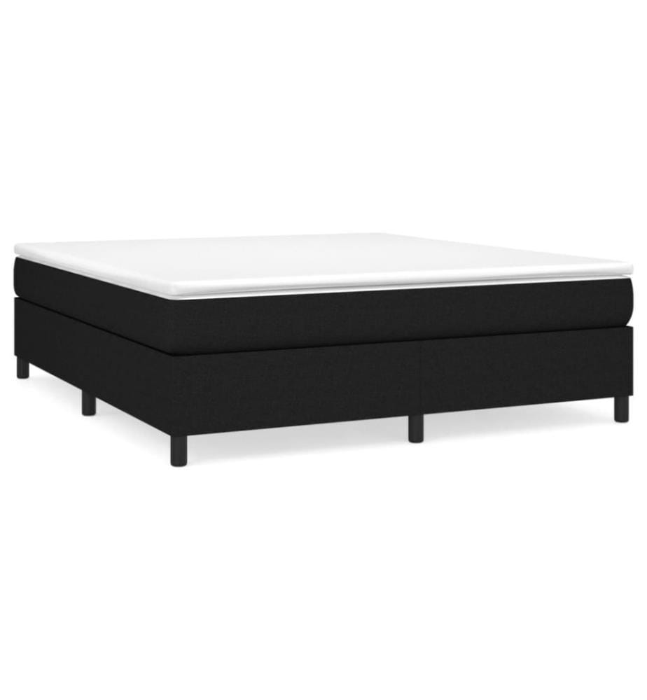 Boxspringbett Schwarz 160x200 cm Stoff