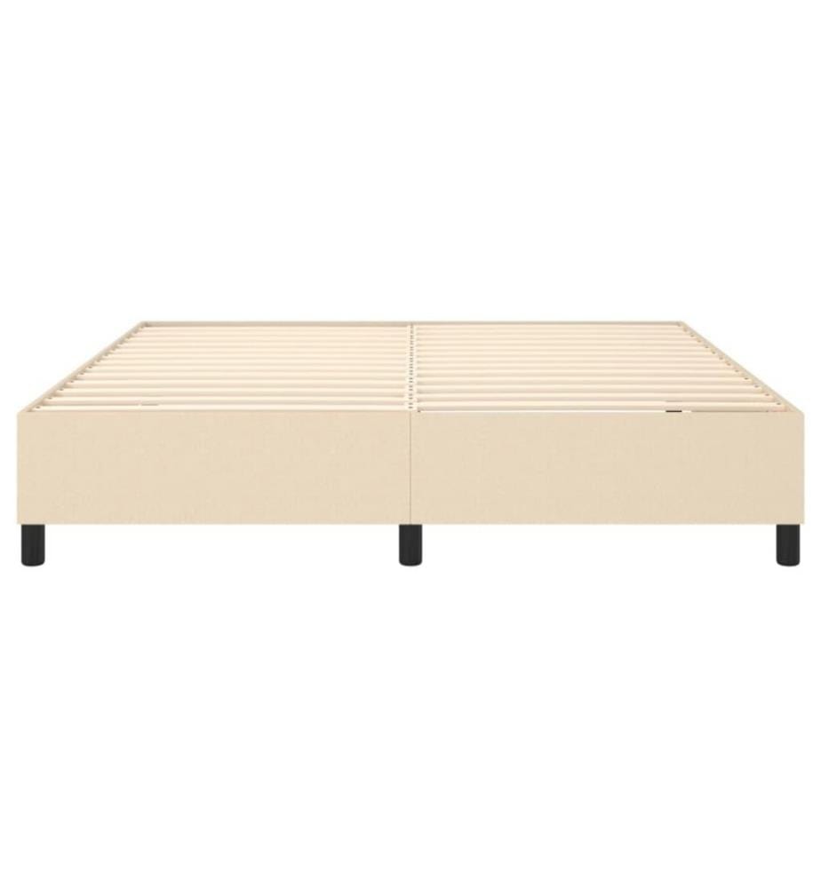 Sommier à ressorts de lit Crème 180x200 cm Tissu