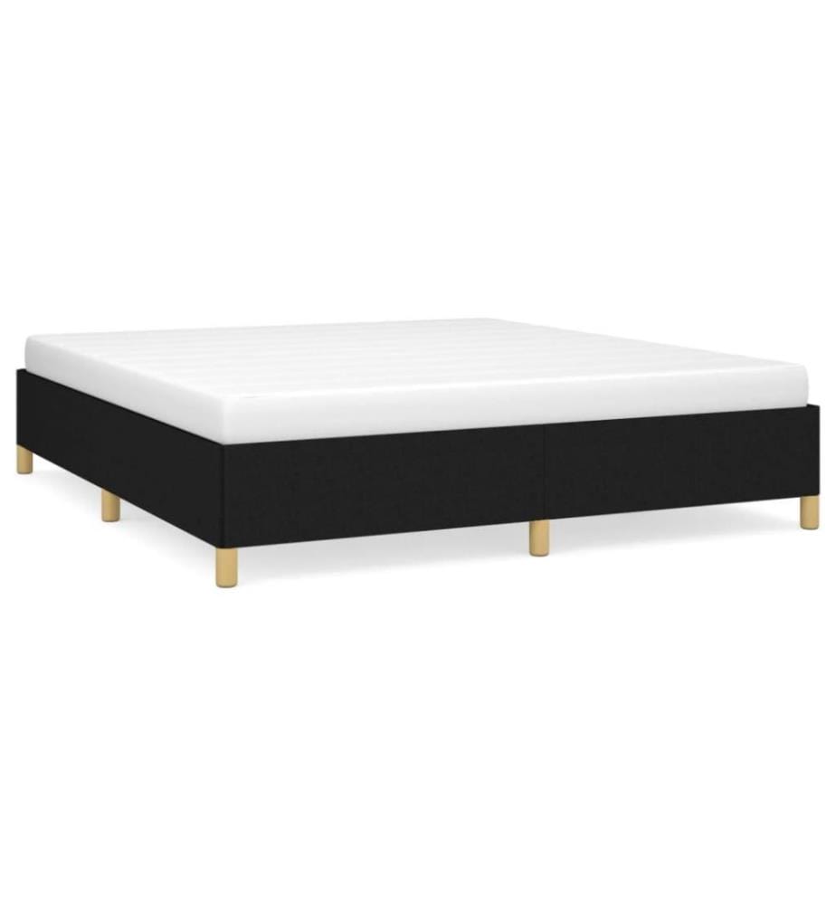 Boxspringbett Schwarz 160x200 cm Stoff