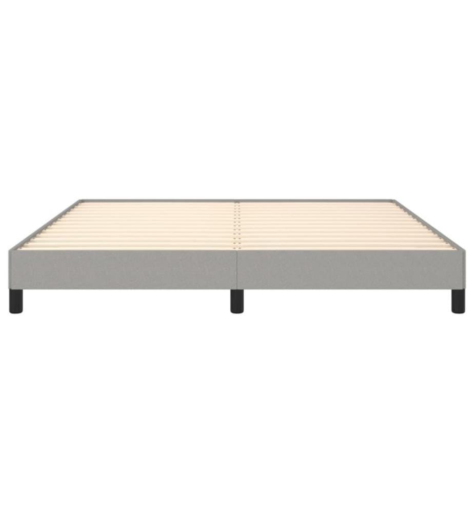 Cadre de lit Gris clair 160x200 cm Tissu