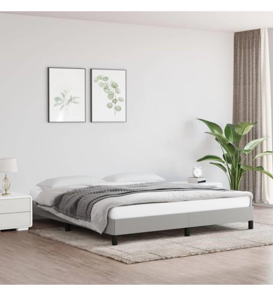 Bettgestell Hellgrau 180×200 cm Stoff