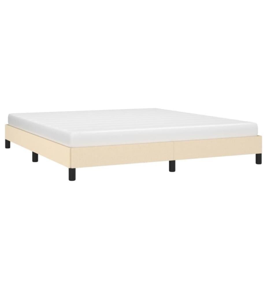 Bettgestell Creme 180×200 cm Stoff