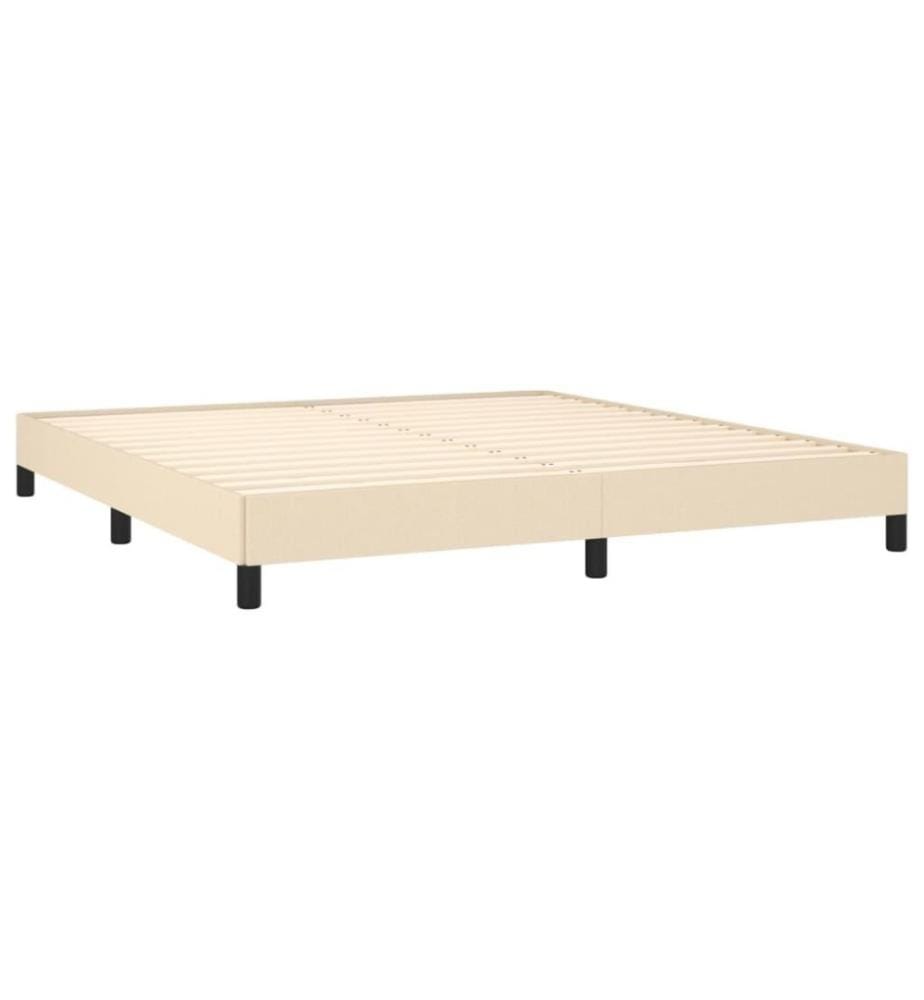 Bettgestell Creme 180×200 cm Stoff