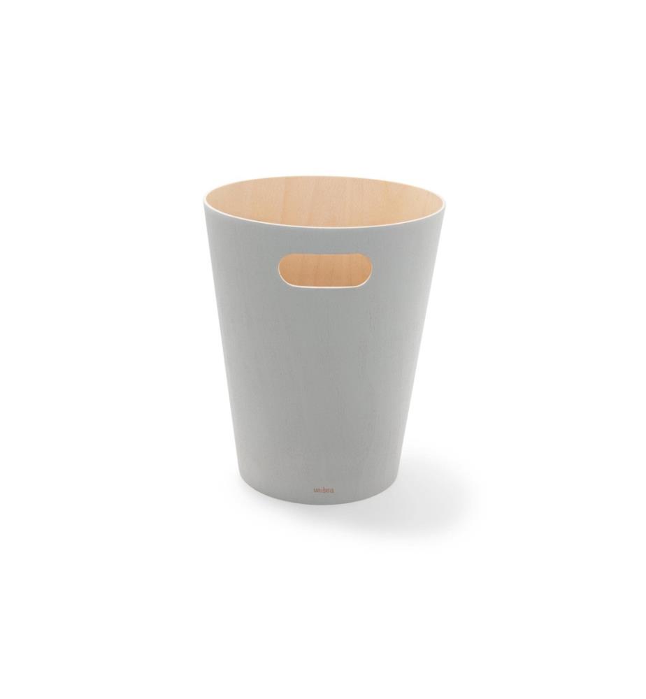 UMBRA - Corbeille à papier Woodrow 7,5 l, Gris