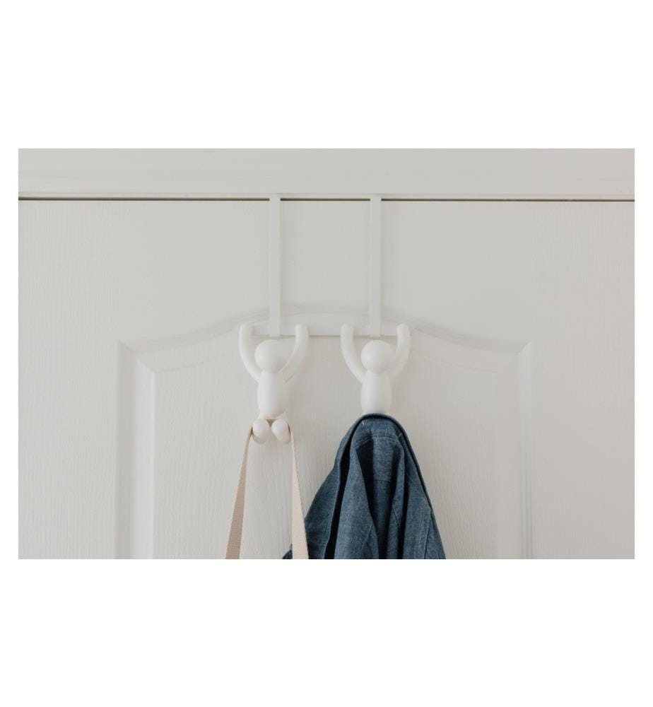 UMBRA - Accroche-porte Buddy 2 crochets, blanc