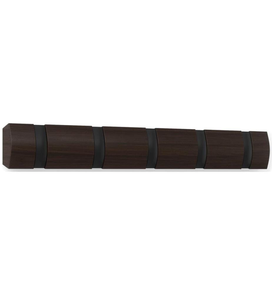 UMBRA - Wandgarderobe Flip 5 Haken, Schwarz/Braun